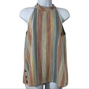W5 Stripe Halter Tank S